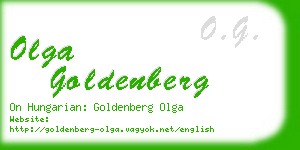 olga goldenberg business card